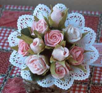 Bouquet di rose rosa sfumate