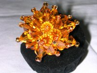 Anello fiore con cristalli Swarovski