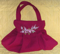 Borsa in tessuto con ricamo