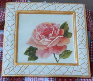 Piastrella con rosa