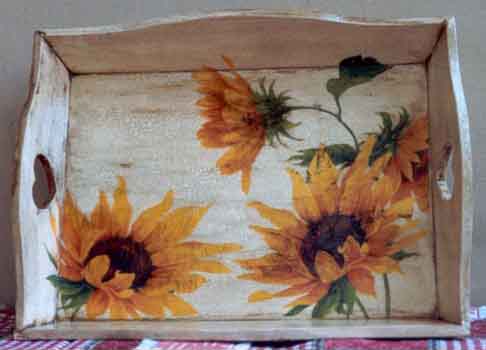 Vassoio con girasoli